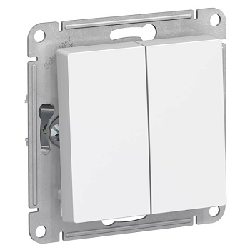Механизм выключателя 2-кл. СП AtlasDesign 10А IP20 белый SchE ATN000151