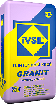 Клей для плитки IVSIL GRANIT гранит,мрамор,кр.керамогранит,тепл.пол 25кг(48)