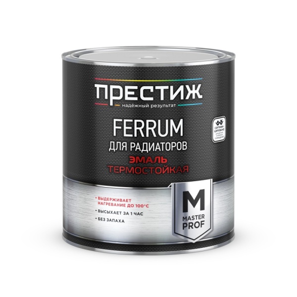 Эмаль для радиаторов Акриловая белая Престиж 1,9кг полуглянец (6)