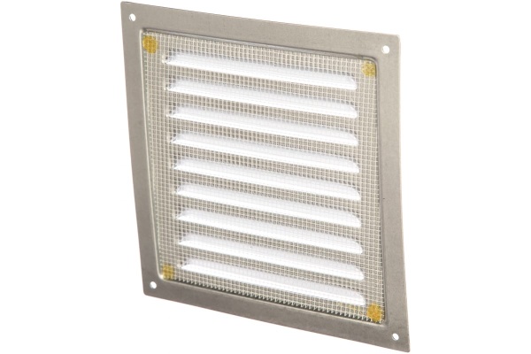 Решетка вентиляционная вытяжная, стальная с оцинкованным покрытием 150х150