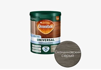 Пропитка универсальная 2 в 1 для древесины скандинавский серый Pinotex универсал 0,9л