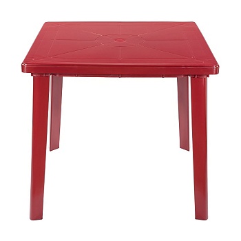 Стол квадратный вишневый 80*80*71см Стандарт Пластик