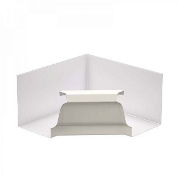 Угол желоба внутренний 76х102 белый RAL 9003