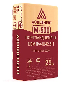 Цемент Донцемент 25кг М-500 Д-20 (Амвросиевка) (70)