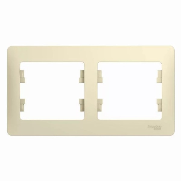Рамка Schneider Glossa 2 поста бежевый