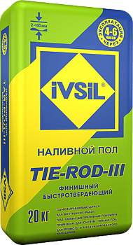 Самонивелирующая смесь IVSIL TIE-ROD-3 быстротвердеющий внутр.работы 20кг(64)