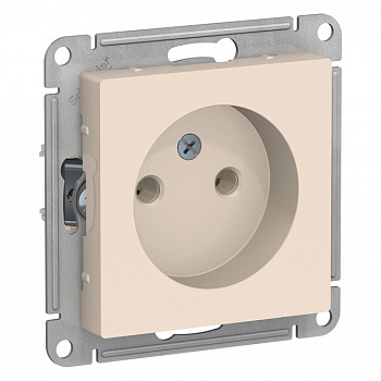 Механизм розетки 1-м СП AtlasDesign 16А IP20 без заземл. бежевый SchE ATN000241