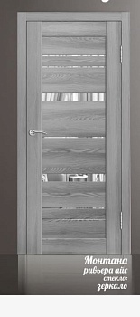 Дверное полотно Монтана М-27 Ривьер Айс 800*2000 Зеркало (витрина)