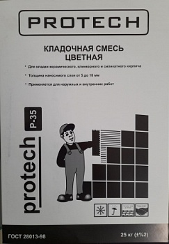 Раствор кладочный ПРОТЕК Р-35 Белый 25кг(54)