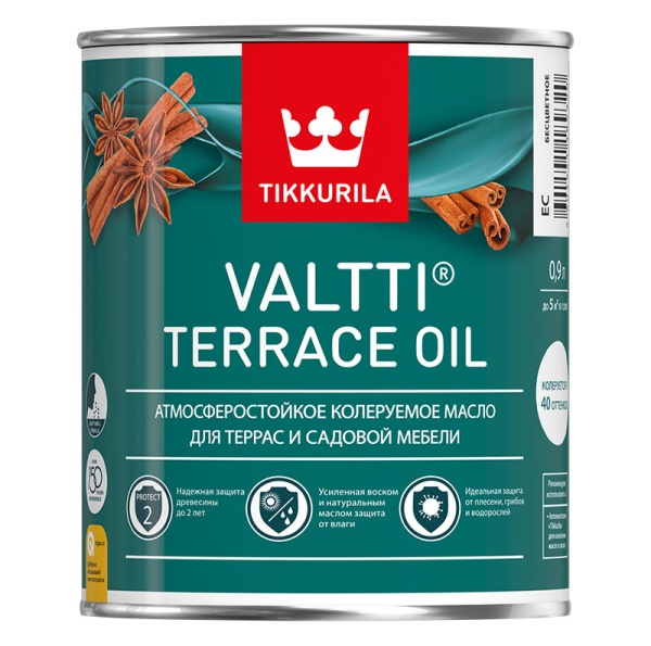 Масло для террас  VALTTI TERRACE OIL EC   0.9л