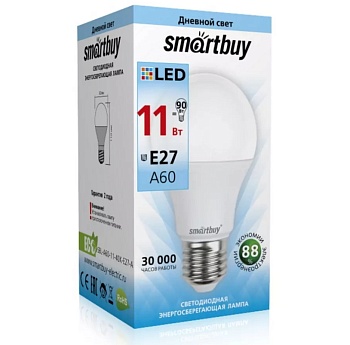 Светодиодная (LED) Лампа Smartbuy-A60-11W/4000/E27