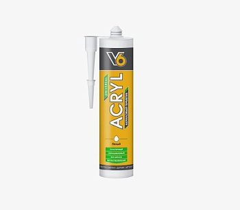 Cиликон акриловый  белый V6 260 мл (24шт)