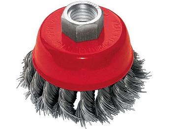 Корщетка-чашка 125 мм, витая, с наклоном, гайка М14 FIT 39469