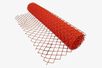 Сетка рабица ПВХ 55х55 1,5х10м (диам 2,5) красная