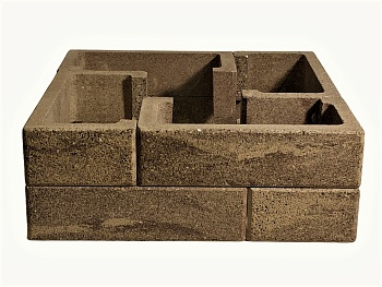 Кирпич колонный ЛИТОС Амстердам Магма Квадроблок (60 шт)