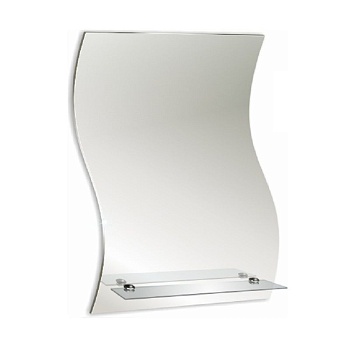 Зеркало LORANTO Волна 430х600 мм с полкой