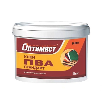 Клей ПВА стандарт 5 кг ОПТИМИСТ