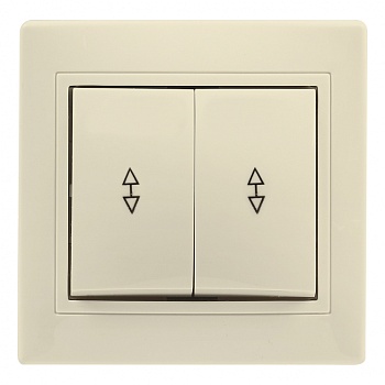 Выключатель проходной 2-клавишный 10А бежевый Венера SBE-01i-10-SW22-0