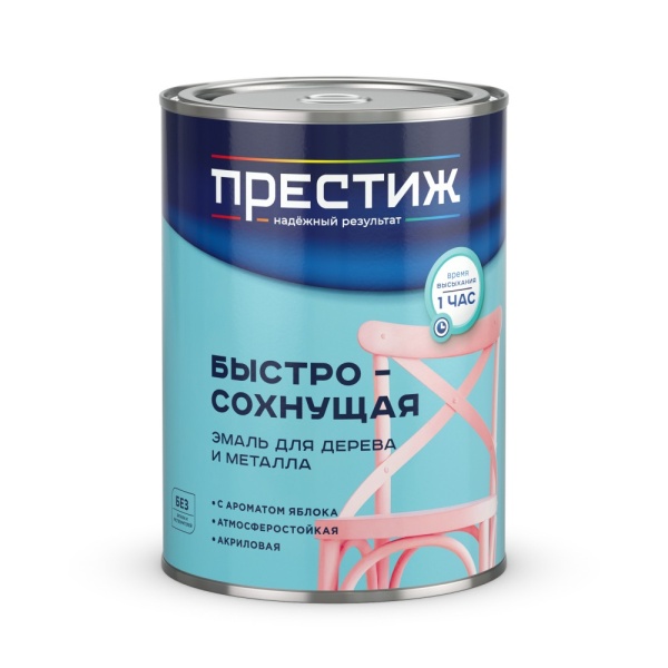 Эмаль акриловая белая полуглянцевая 1.9кг Престиж