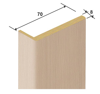 Наличник 2.4 (ДУБ БЕЛЕНЫЙ) телескоп (70*2150*8 прямоугол. экошпон)