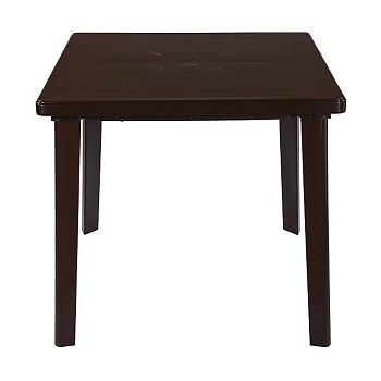 Стол квадратный шоколадный 80*80*71см Стандарт Пластик