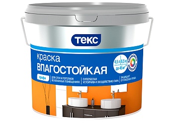 Краска ТЕКС Влагостойкая с/бел Профи 4,5л/7кг