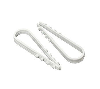 Дюбель-хомут (нейлон) 5-10 круглый белый (100шт/упак) РосДюбель 15-0410