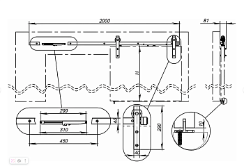 Комплект Armadillo (Армадилло) для раздвижных дверей SLD.Supervision/100