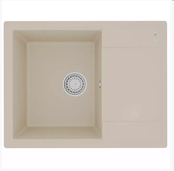 Мойка кухонная Lemark IMANDRA 640 бежевый кварцгранит арт. 9910020 с перел.,крепеж. и сифоном в комп