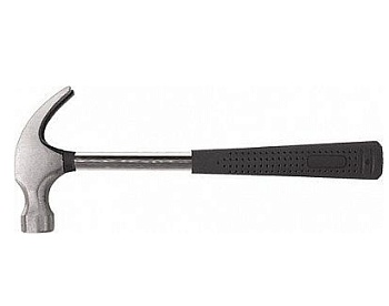 Молоток-гвоздодер 450 гр металлическая рукоятка с ПВХ накладкой КУРС 44613