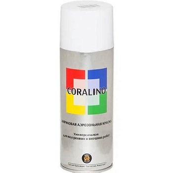 Краска аэрозольная CORALINO 520мл RAL9005 Черный Глянцевый (12 шт)