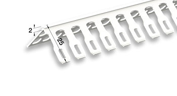 Уголок перфорированный ПВХ арочный 2,5м 2мм (50)