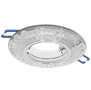 Светильник потолочный DK LD3 SL/WH с белой с/д подсветкой MR16, 12V,  50W (прозрачный)   ЭРА