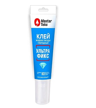 Клей гибридный  ЖГ ультрафикс Masterteks 80мл,прозрачный 9782292