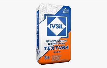 Штукатурка цементная IVSIL Шуба декор.штук.БЕЛАЯ 1,5мм 25кг(56)