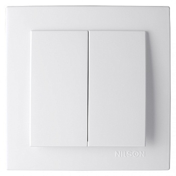 Выключатель 2кл. с/п  Бел. TOURAN EKO Naturel NILSON 24111003