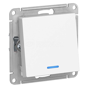 Переключатель проходной 1-кл. СП AtlasDesign 10А IP20 (сх. 6а) 10AX,с подсветкой бел. SE ATN000163