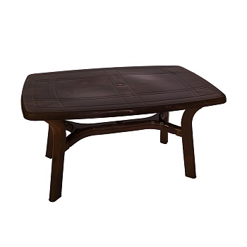 Стол шоколадный прямоугольный "Премиум 140*85*72,8см (1) Стандарт Пластик