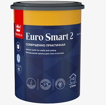 Краска интерьерная TIKKURILA Euro Smart 2 глубокоматовая 0,9л