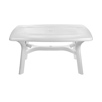 Стол белый прямоугольный "Премиум "140*85*72,8см (1)"Стандарт Пластик"