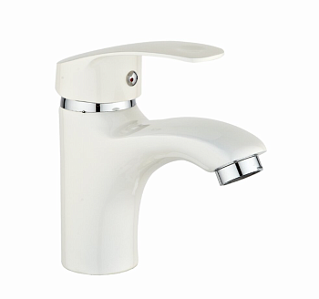 Смеситель для умывальника шар.креп.гайка цвет белый Зима 1072127