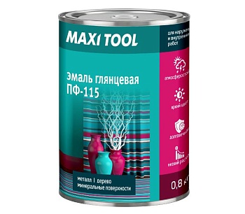 Эмаль ПФ-115 Желтый 0,8кг МаксиТол (14)