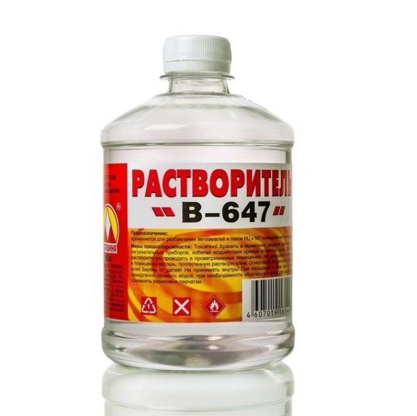 Растворитель 647 0,5л ВЕРШИНА  (20шт в 1уп)