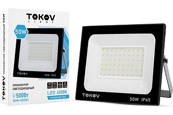 Прожектор светодиодный 50W/6500К/IP65 черный TOKOV LIGHT TKL-FL/LED-50-6.5K-IP65