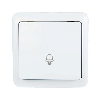 Кнопка звонка 1-кл. 1п ОП Viola 10А IP20 бел. LEZARD 751-0200-103 (РС)