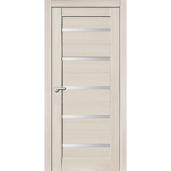 Дверное полотно М21 Дуб жемчужный/ белое стекло 400*2000