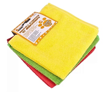 Салфетка 30*30см микрофибра MFS-02/3 Парк 310239 (3шт)