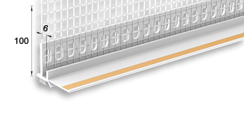 Профиль ПВХ примыкающий оконный с армир.сеткой 6мм 2,5м (25) Идеал