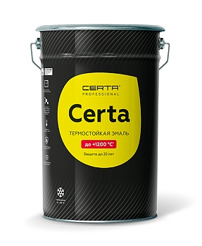 Эмаль термостойкая антикор +700С 25кг белая CERTA (6)