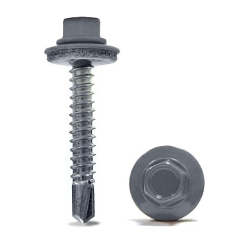 Саморез кровельный 4,8х35 Графит 7024 (200шт/250шт/300шт)